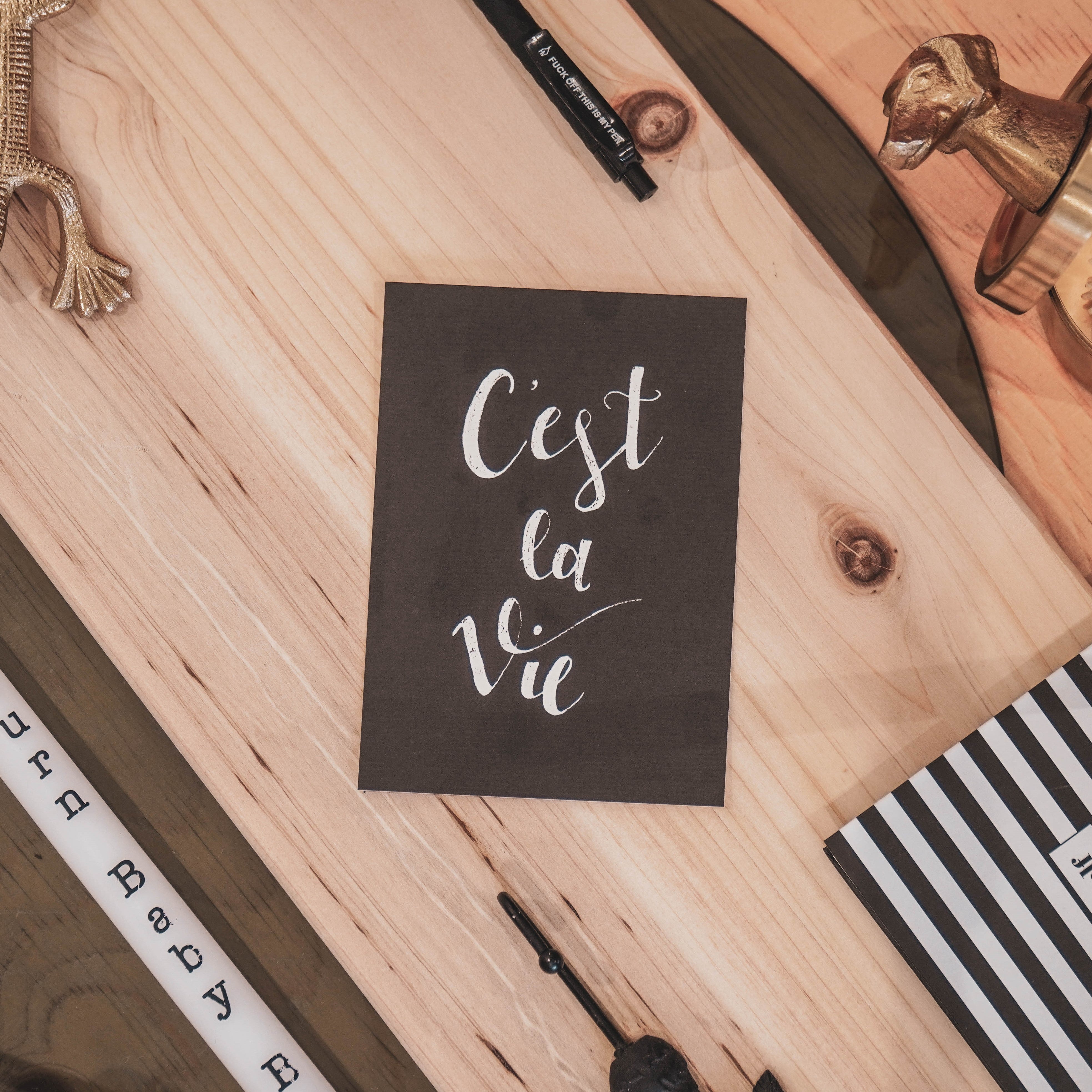 ansichtkaart met mooie letters 
