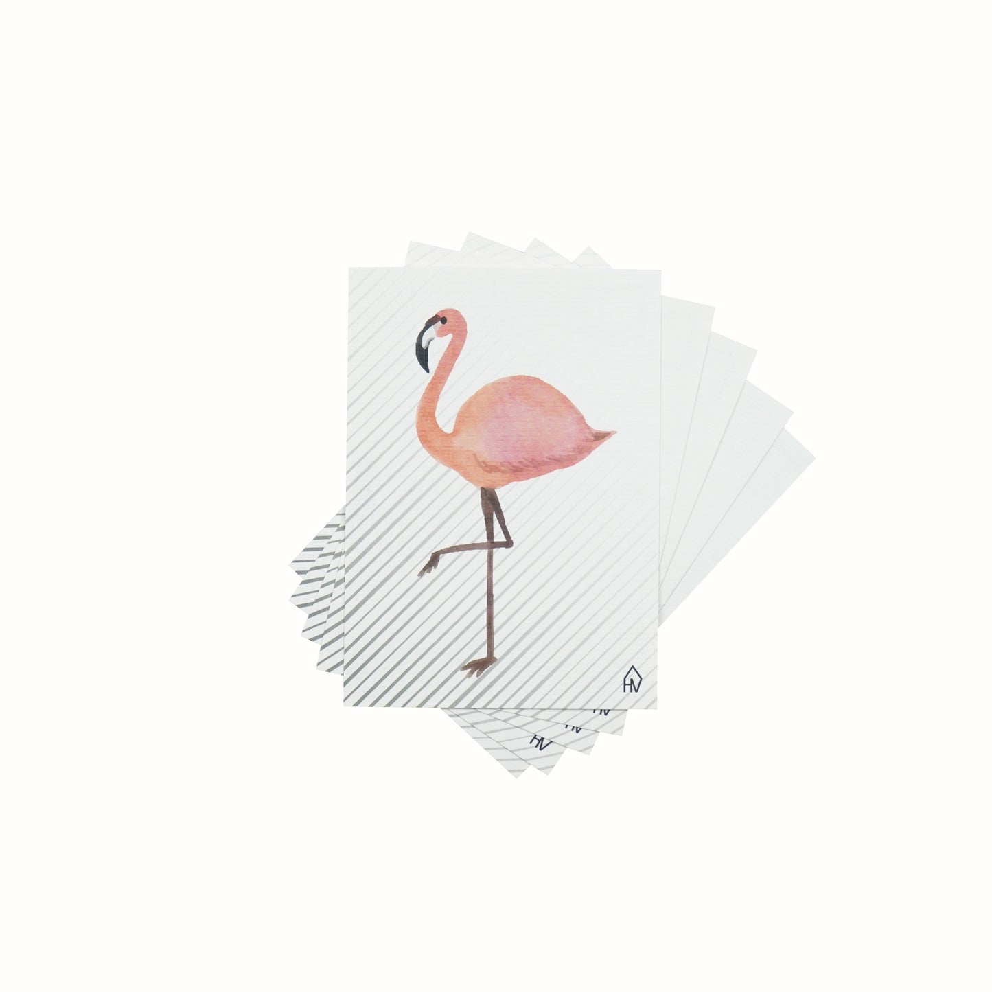 Housevitamin Ansichtkaart Flamingo - Set van 5 - A6