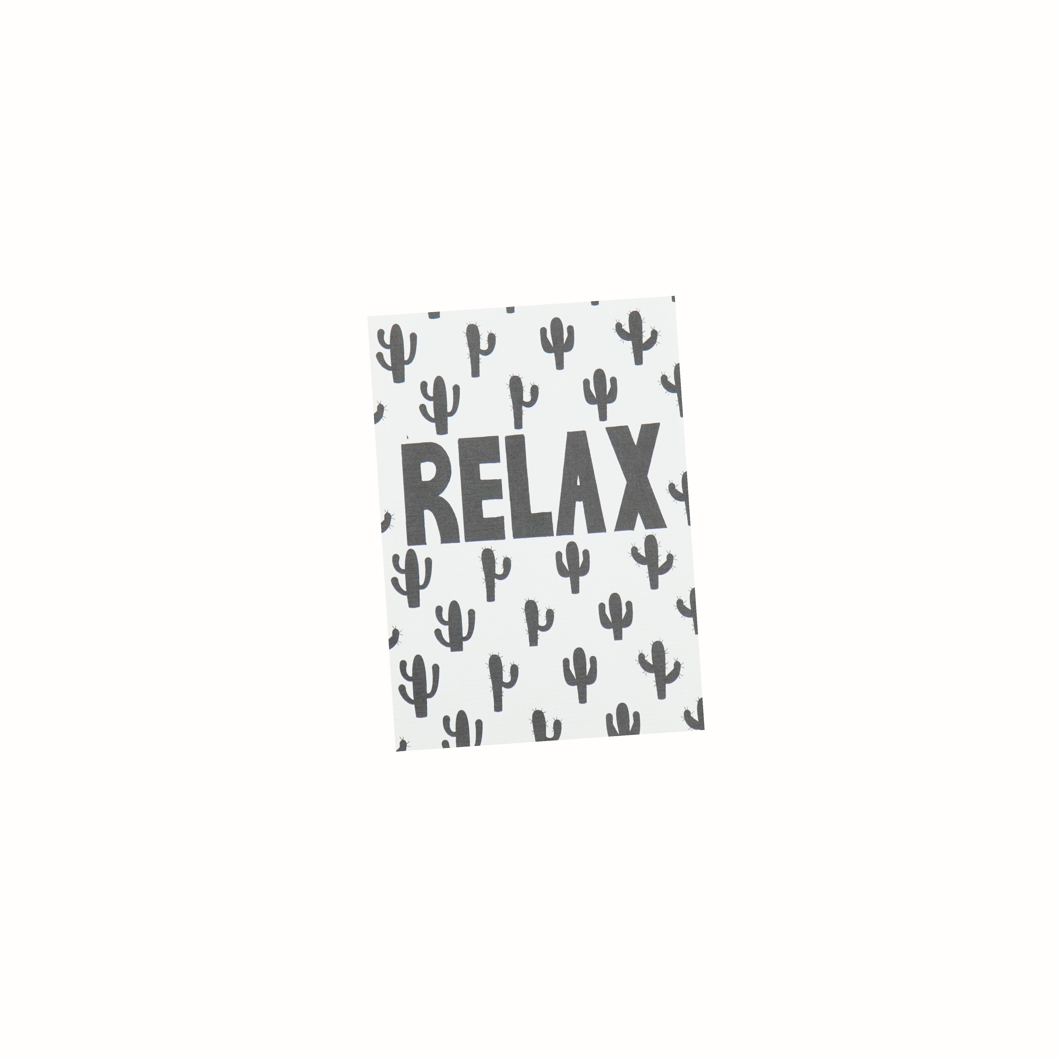 cactus relax kaart zwart wit