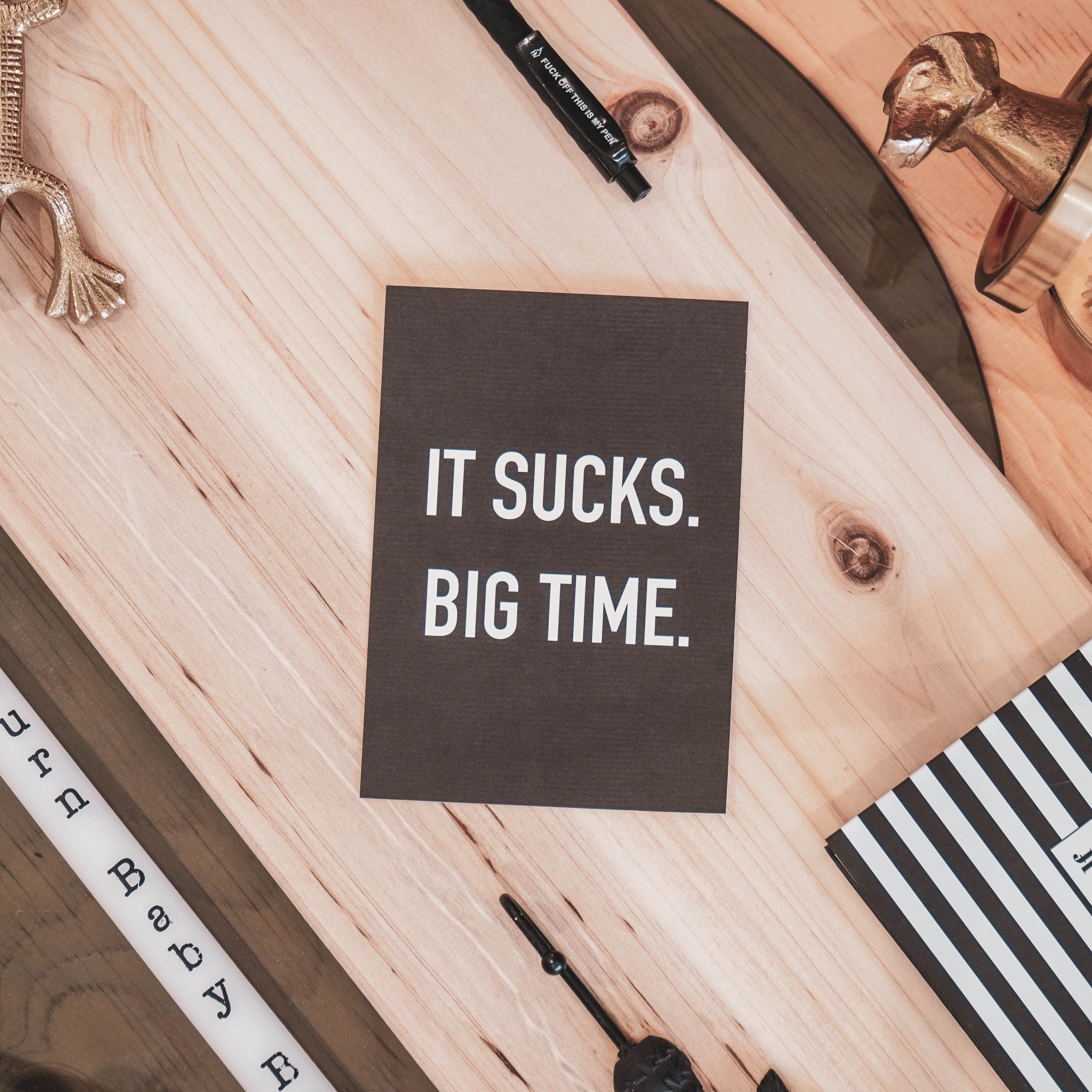 leuke kaart met grappige quote