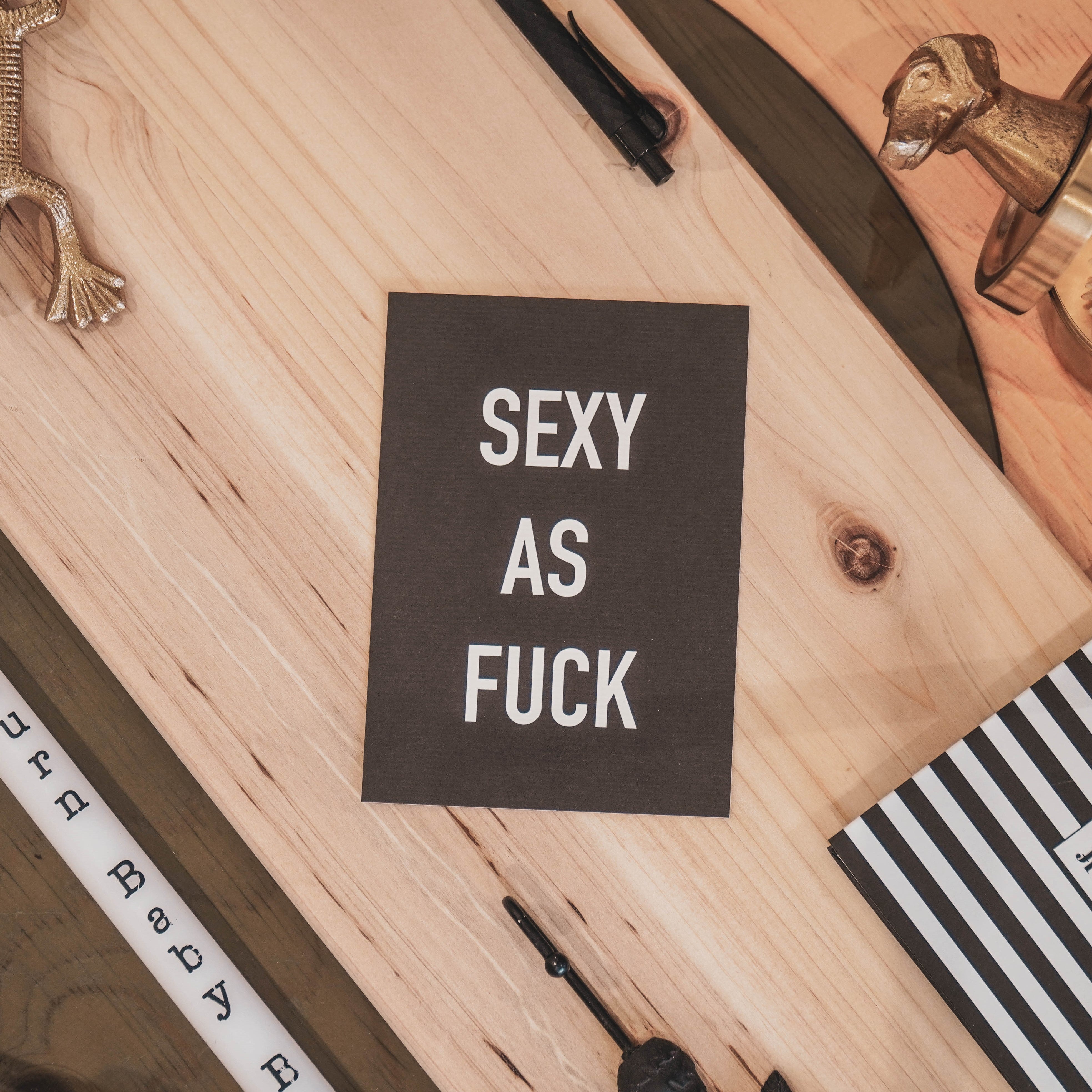 sexy as fuck grappig kaartje 