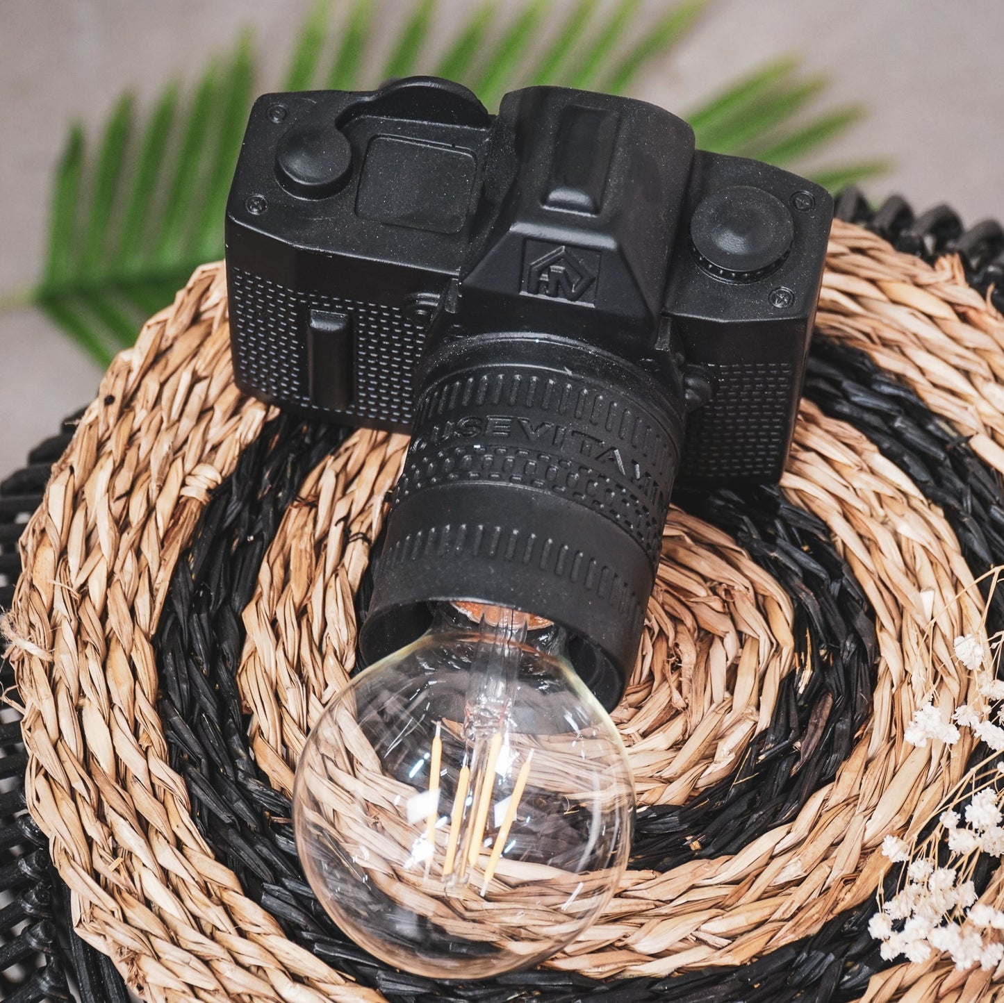 HV Camera Lamp - Zwart - 15x12cm
