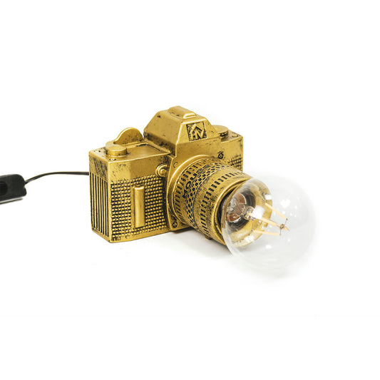 HV Camera Lamp - Goud - 15x12cm
