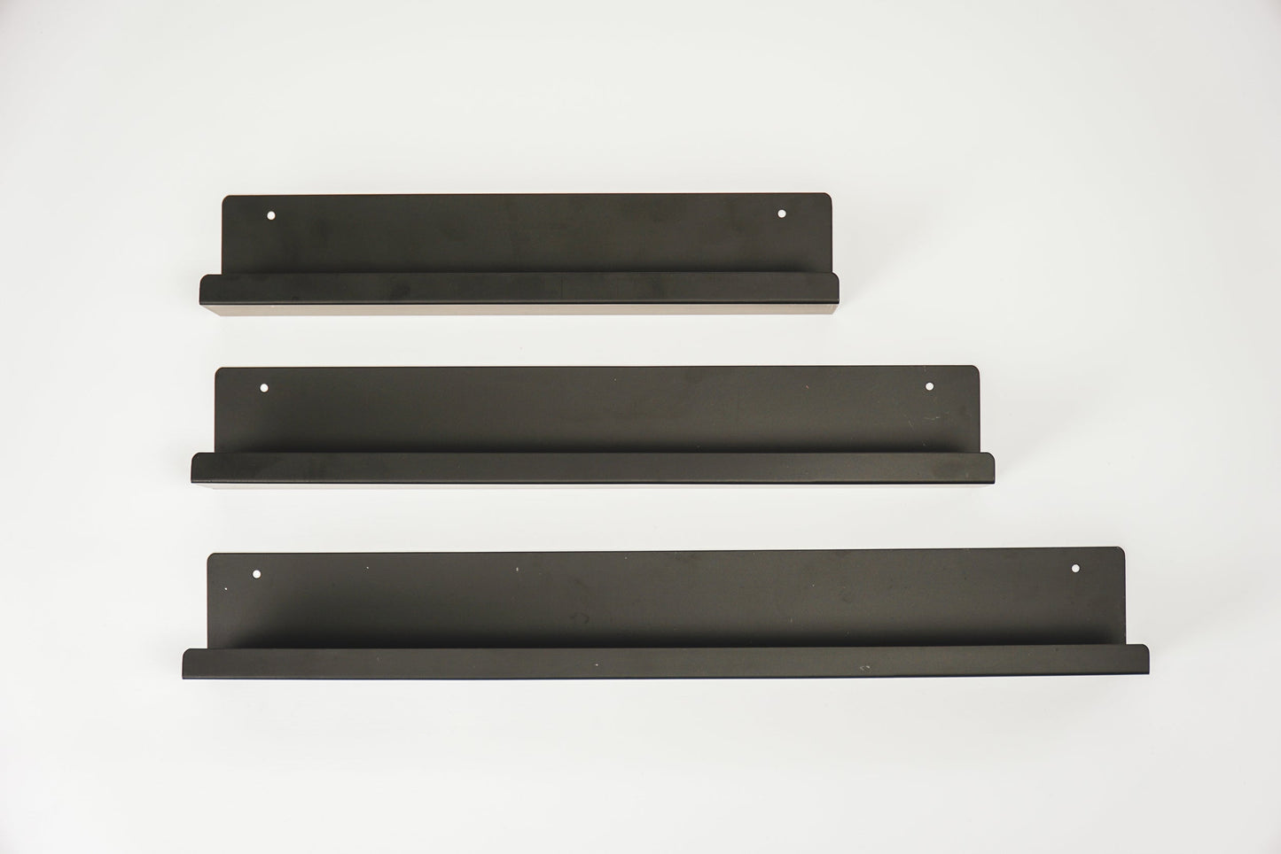 Housevitamin Set van 3 Metalen Planken - Zwart - 40/50/60cm