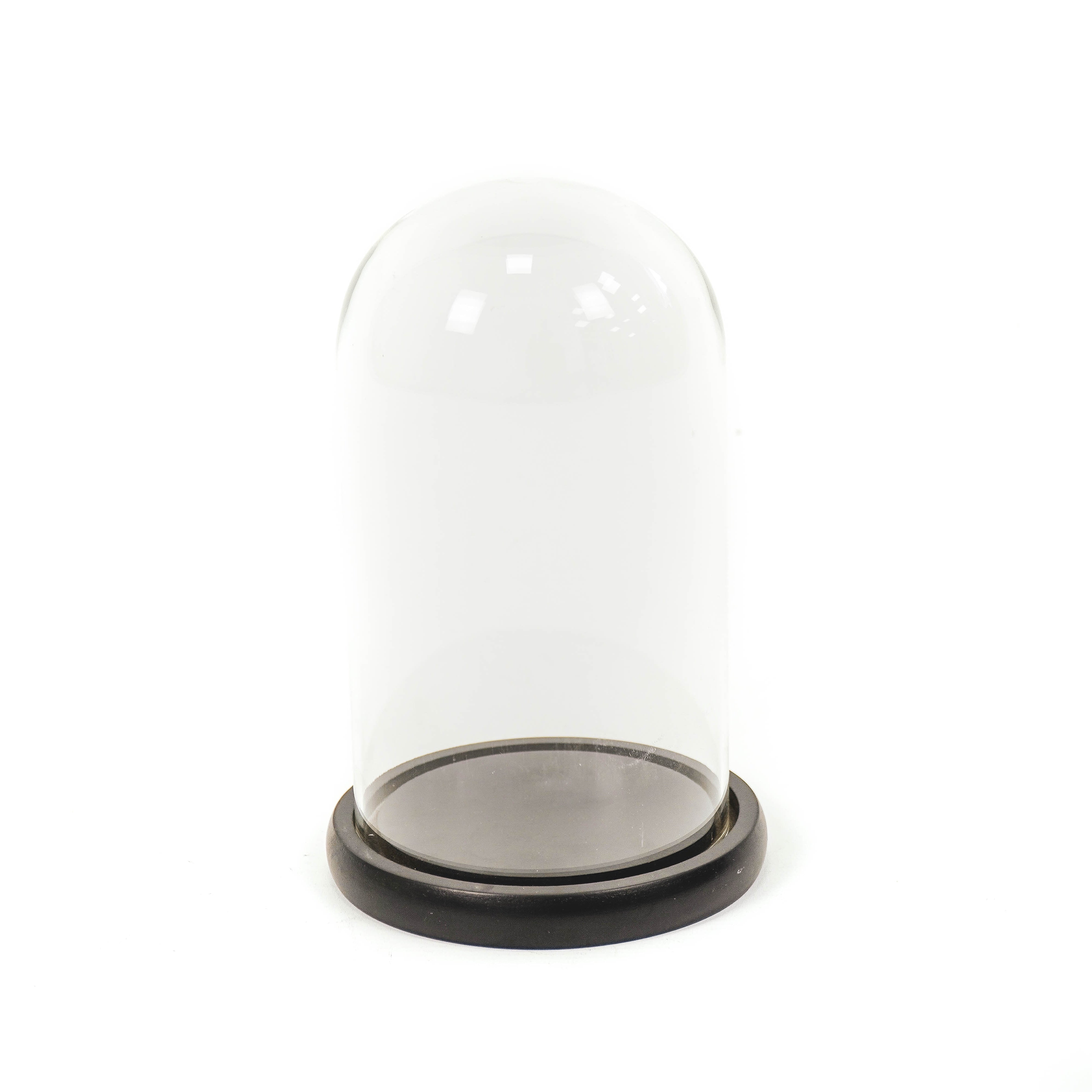 Stolp - Glas/Hout - Zwart - 14x14x22 cm