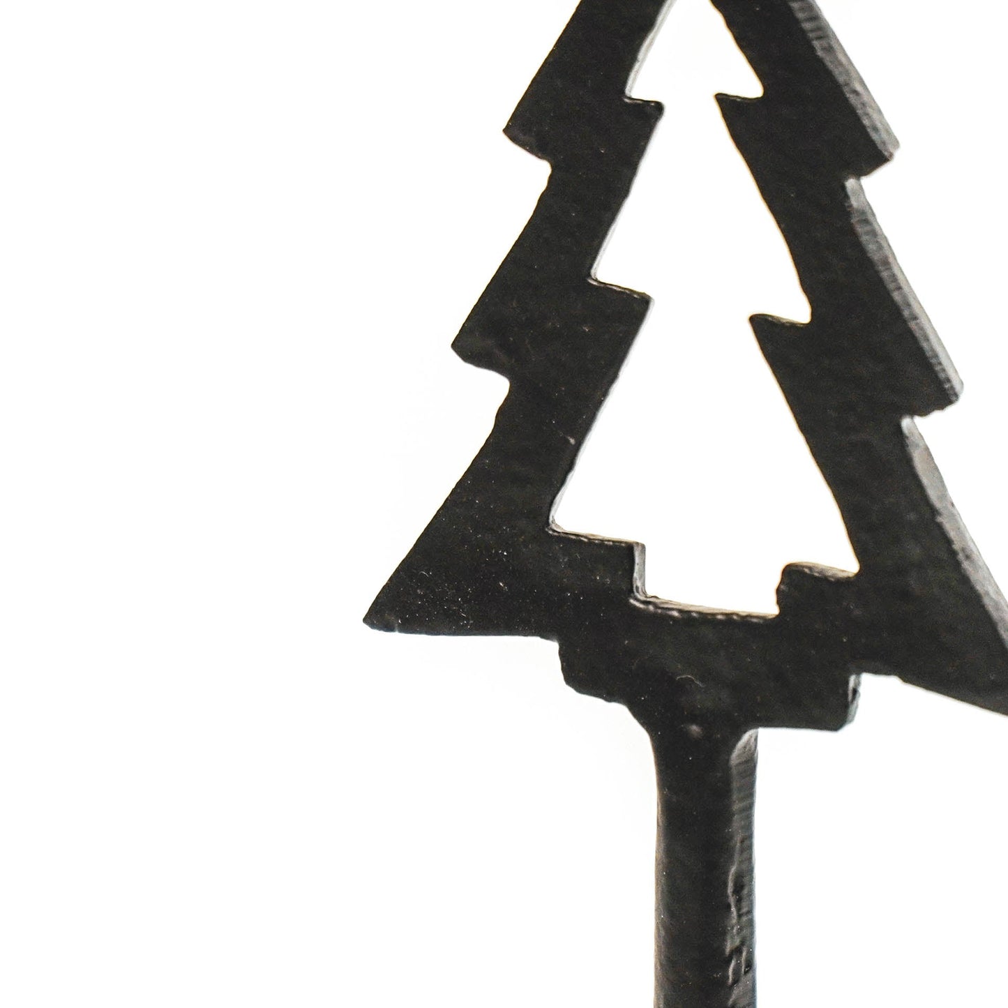 HV Kerstboom Kandelaar - Zwart - 13x8x19cm