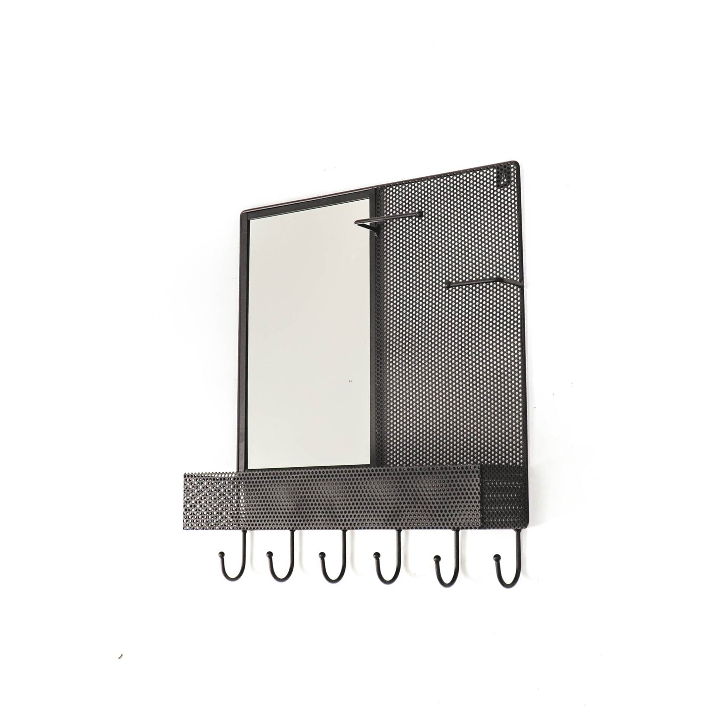 HV Zwart Metalen Spiegel - 40x10x46cm