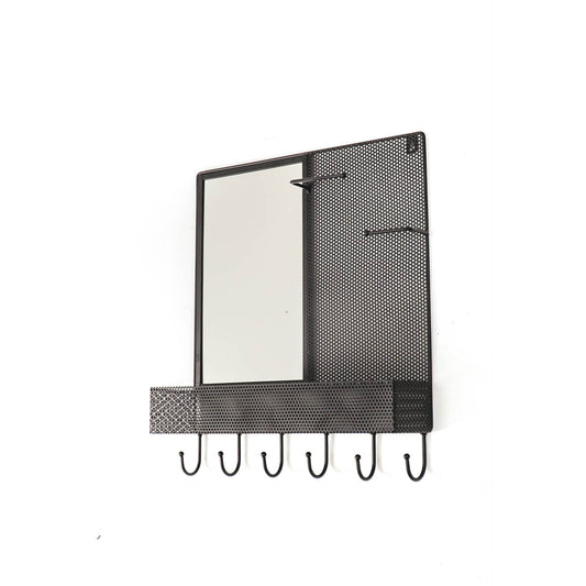 HV Zwart Metalen Spiegel - 40x10x46cm
