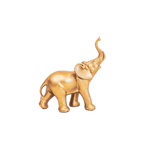 Gouden olifant beeld gemaakt van polyresin