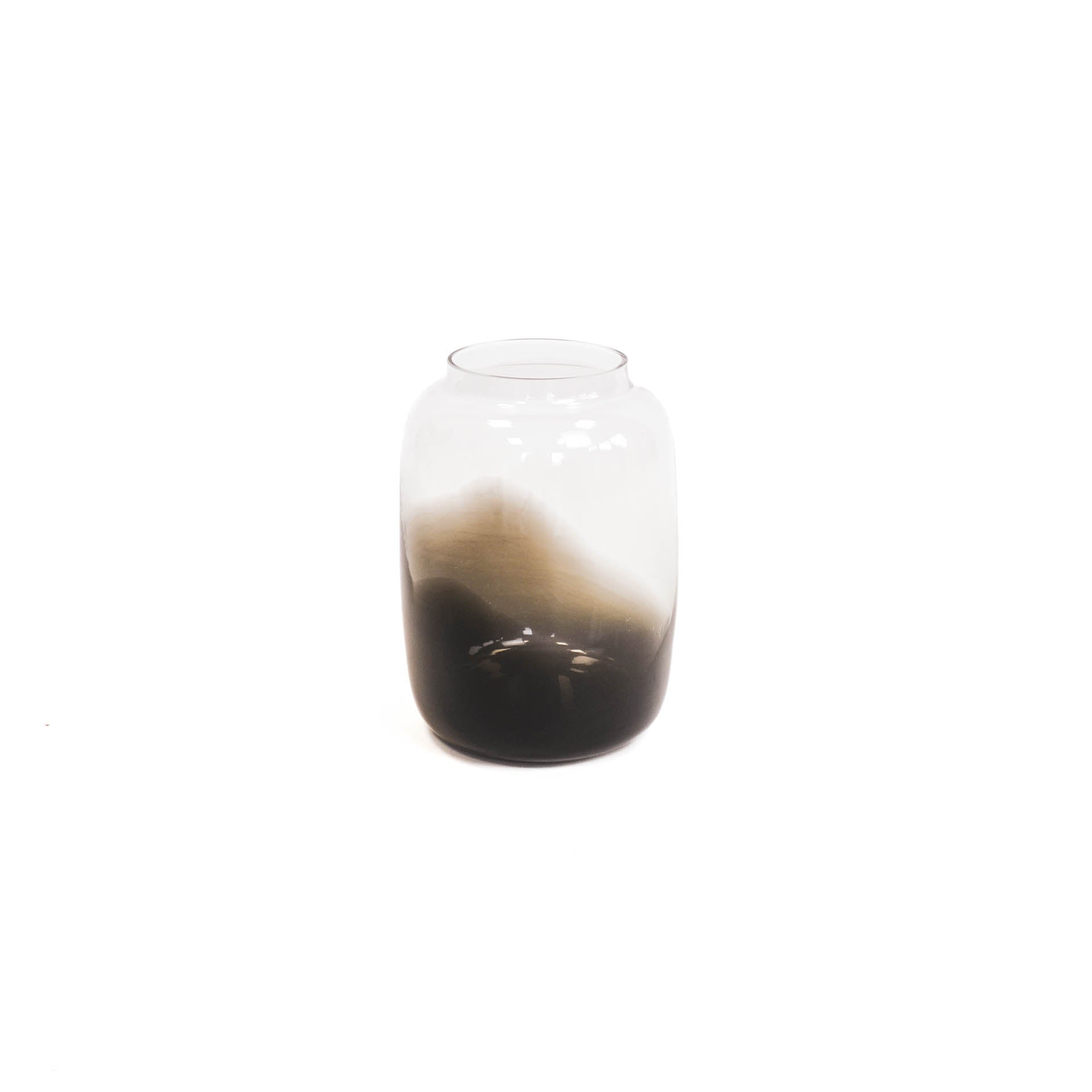 Vaas - Dipdye - Glas - Helder/Zwart - 18x25cm