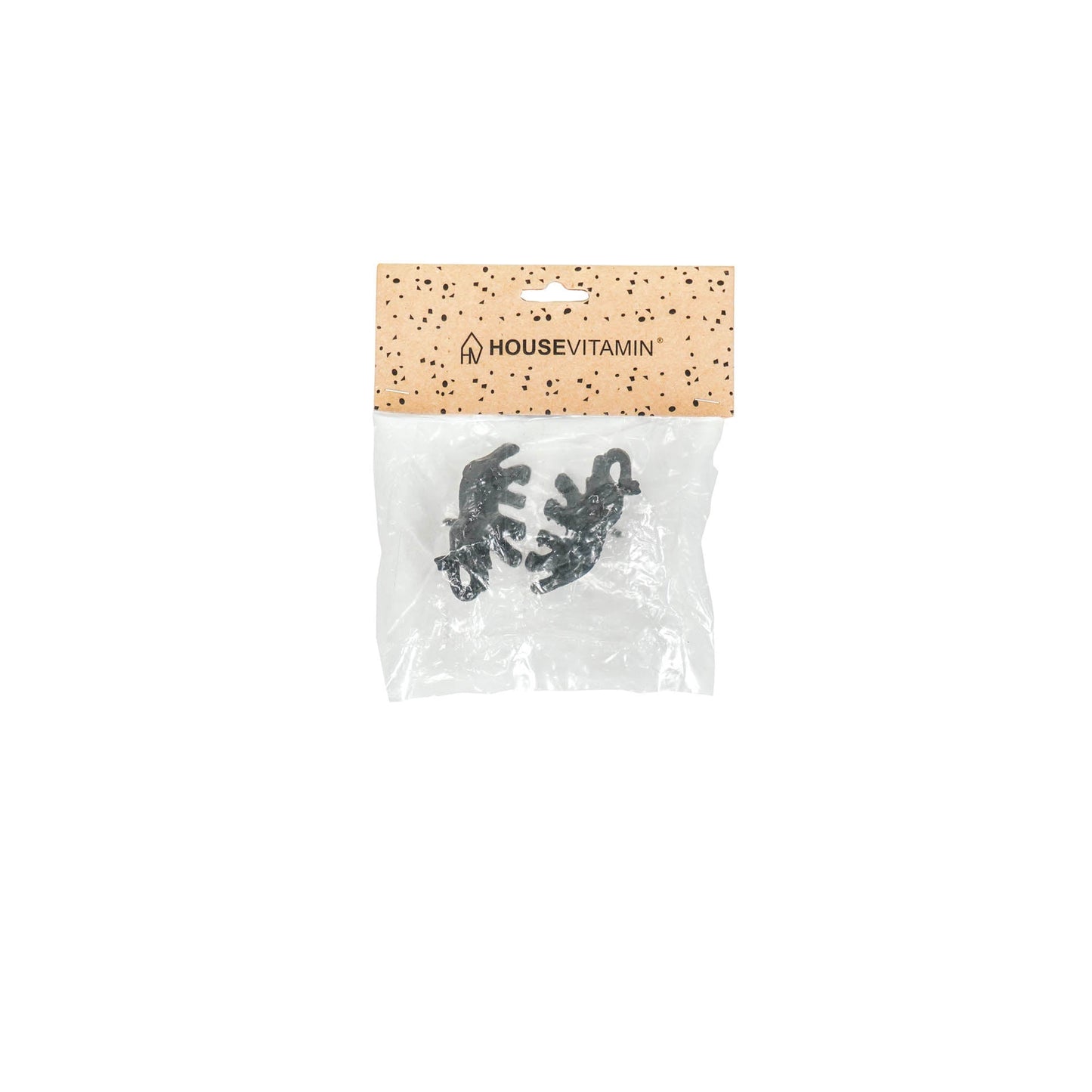 Housevitamin Kaarsenpinnen - Olifant - Zwart - Set van 2 - 7x4x1cm