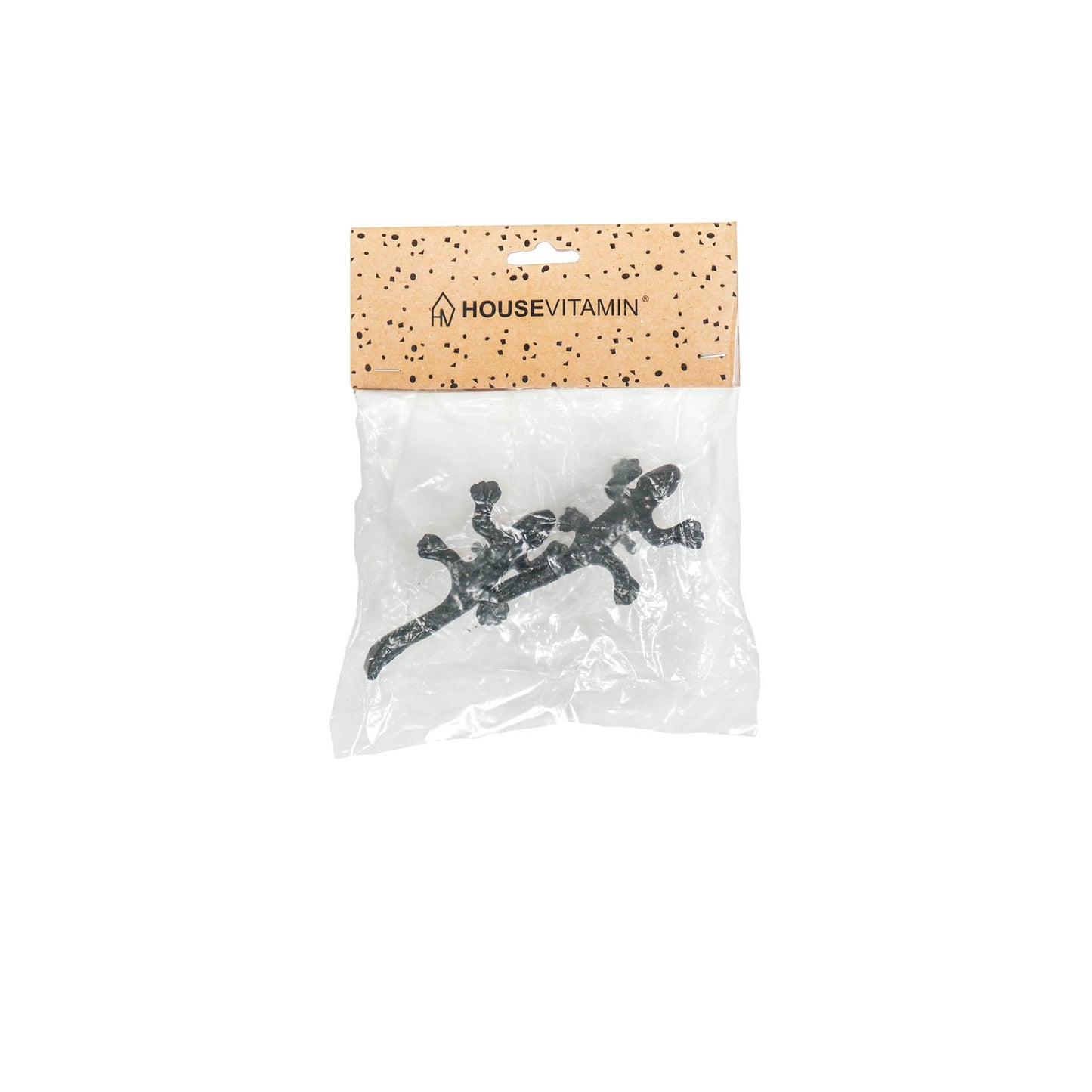Housevitamin Kaarsenpinnen - Salamander - Zwart - Set van 2 - 8x4x1cm