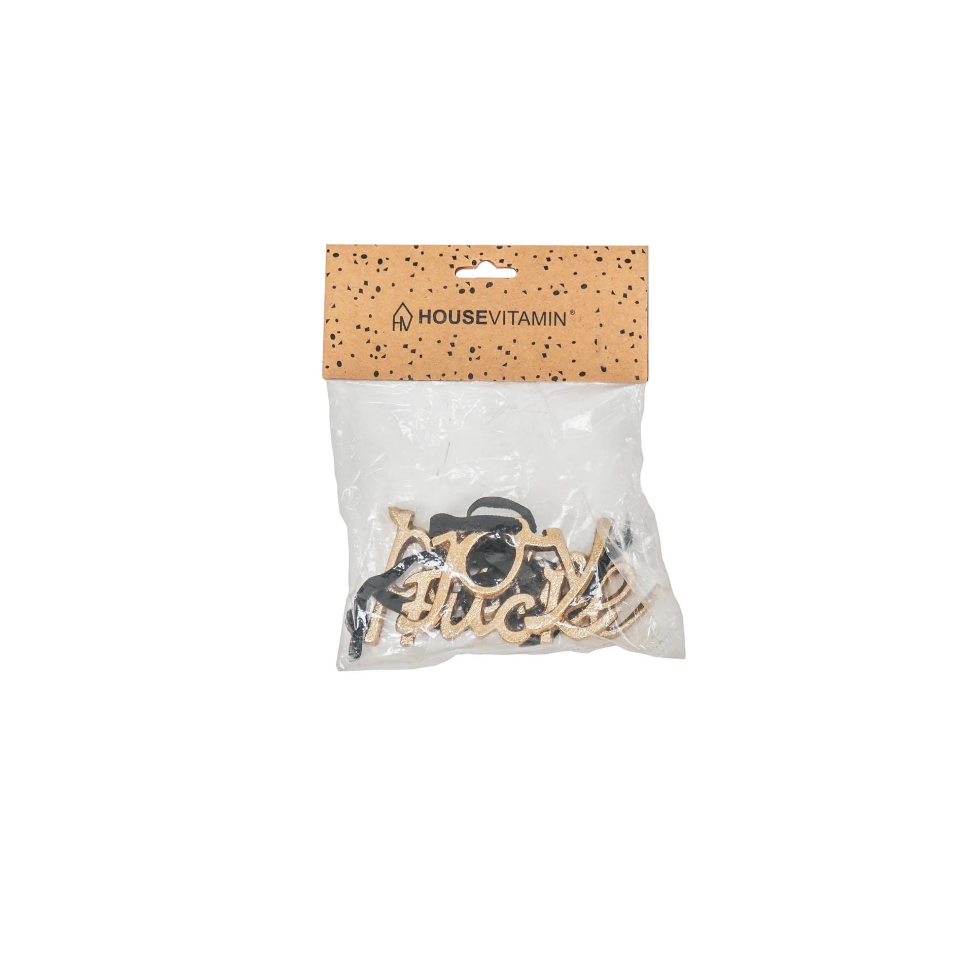 Ornament - Kersthangers - Teksten - Set van 3 - Goud