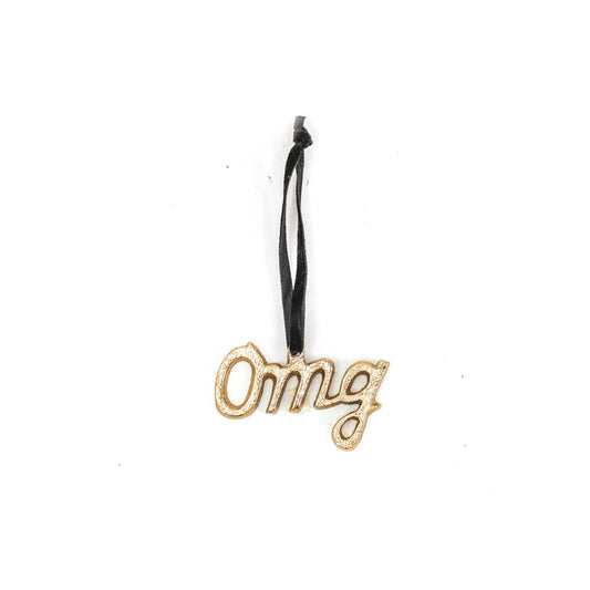 Kersthangers - 'OMG' - Metaal - Goud - 8x0,5x5cm