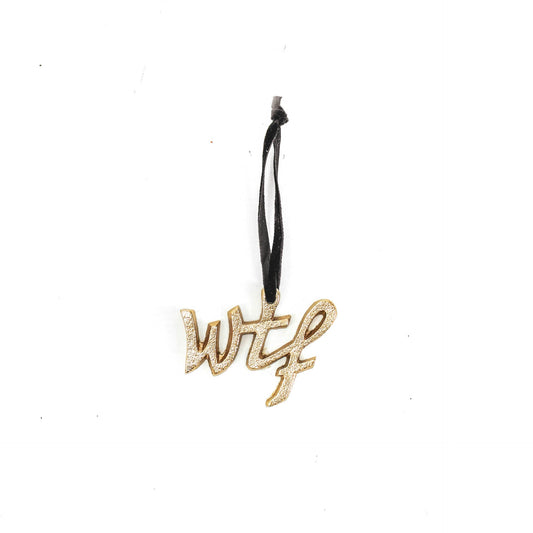 HV Kersthangers 'WTF' - Goud - 8x0,5x5cm