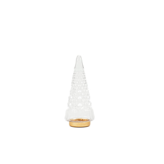 Housevitamin Glazen kerstboom met goud - 5x5x11.5CM