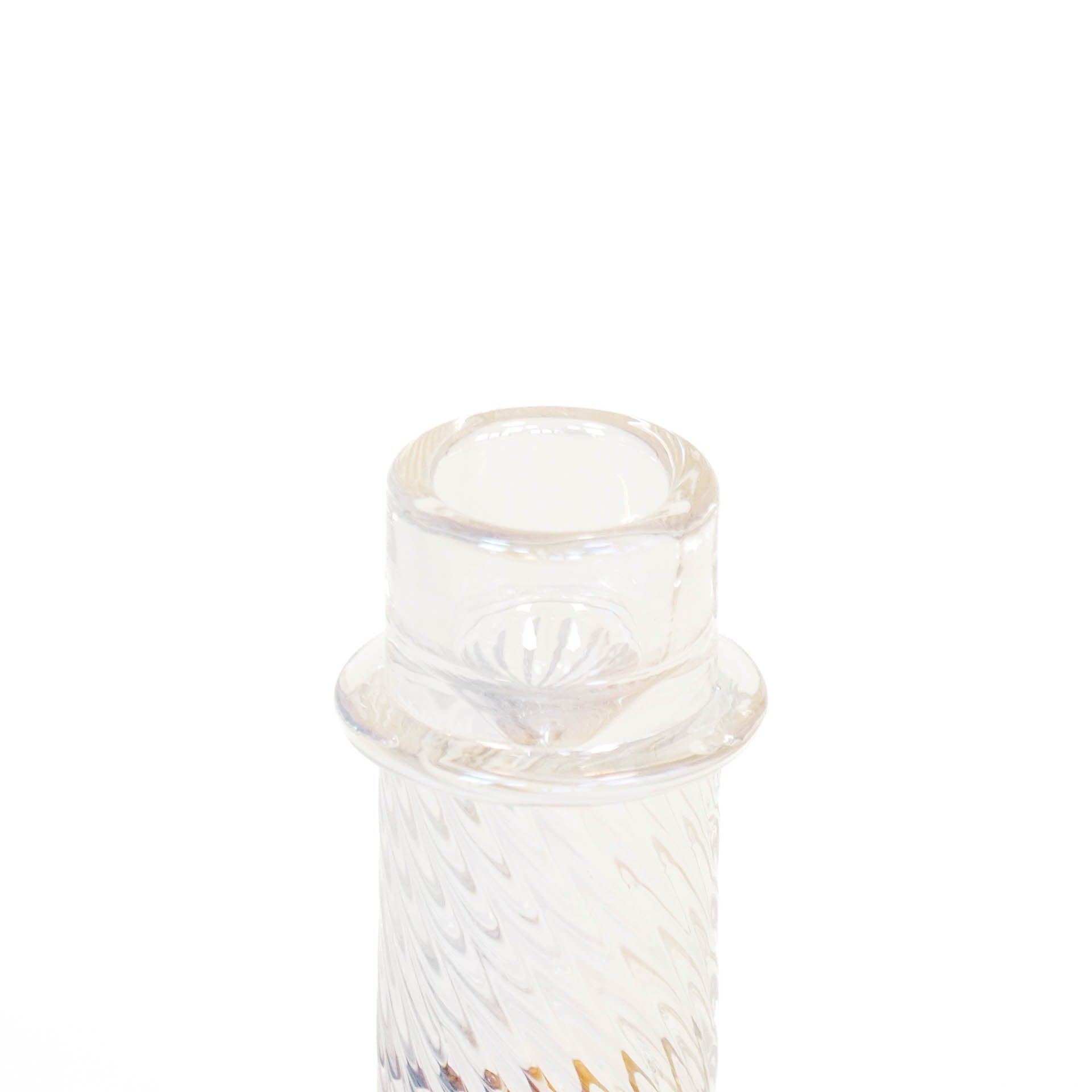 Kaarshouder- Kandelaar - Glas - Regenboog - 8x10 cm