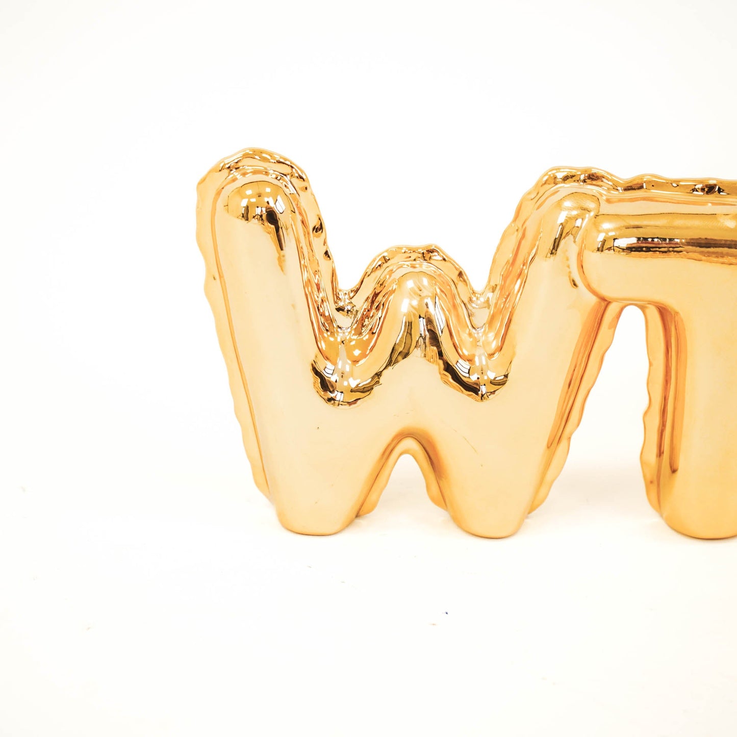 Housevitamin Ornament 'WTF!' - 25x3,5x10cm - Goud